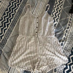 Old Navy striped romper with pockets